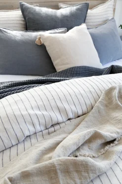 Montauk Square Pillow with Tassels, Cream^Be Home Shop