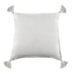 Montauk Square Pillow with Tassels, Pure White^Be Home Best Sale