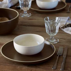 Monterosa Dinner Plate, Chocolate, Set of 4^Be Home Best Sale