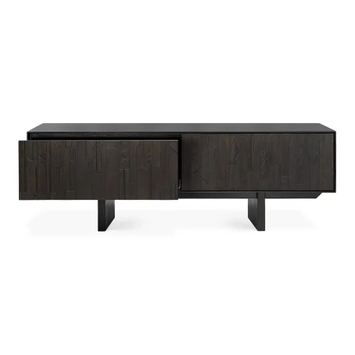 Mosaic Black Teak Media Console, 63"