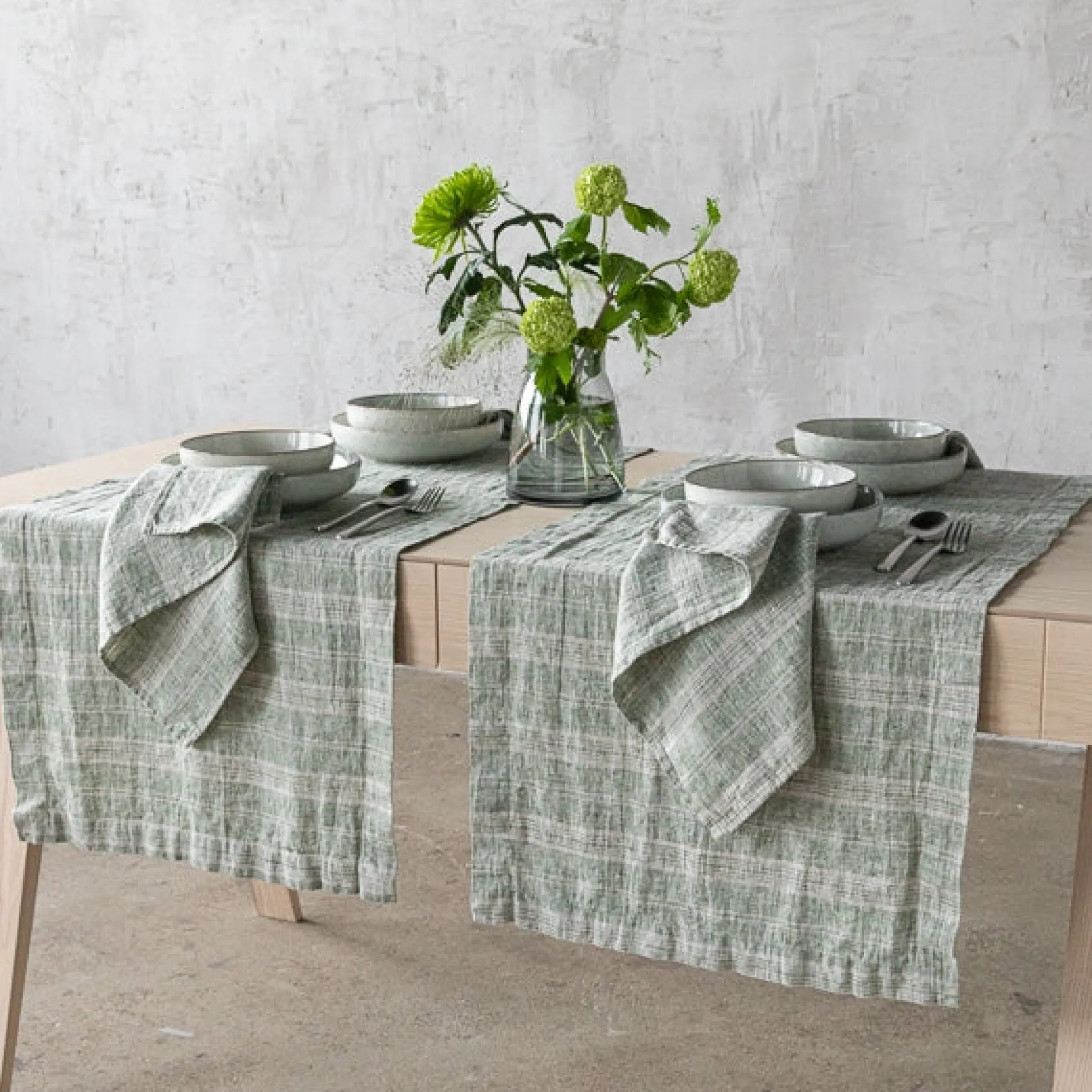 Multistripe Runner, Forest Green and Natural^Be Home Discount