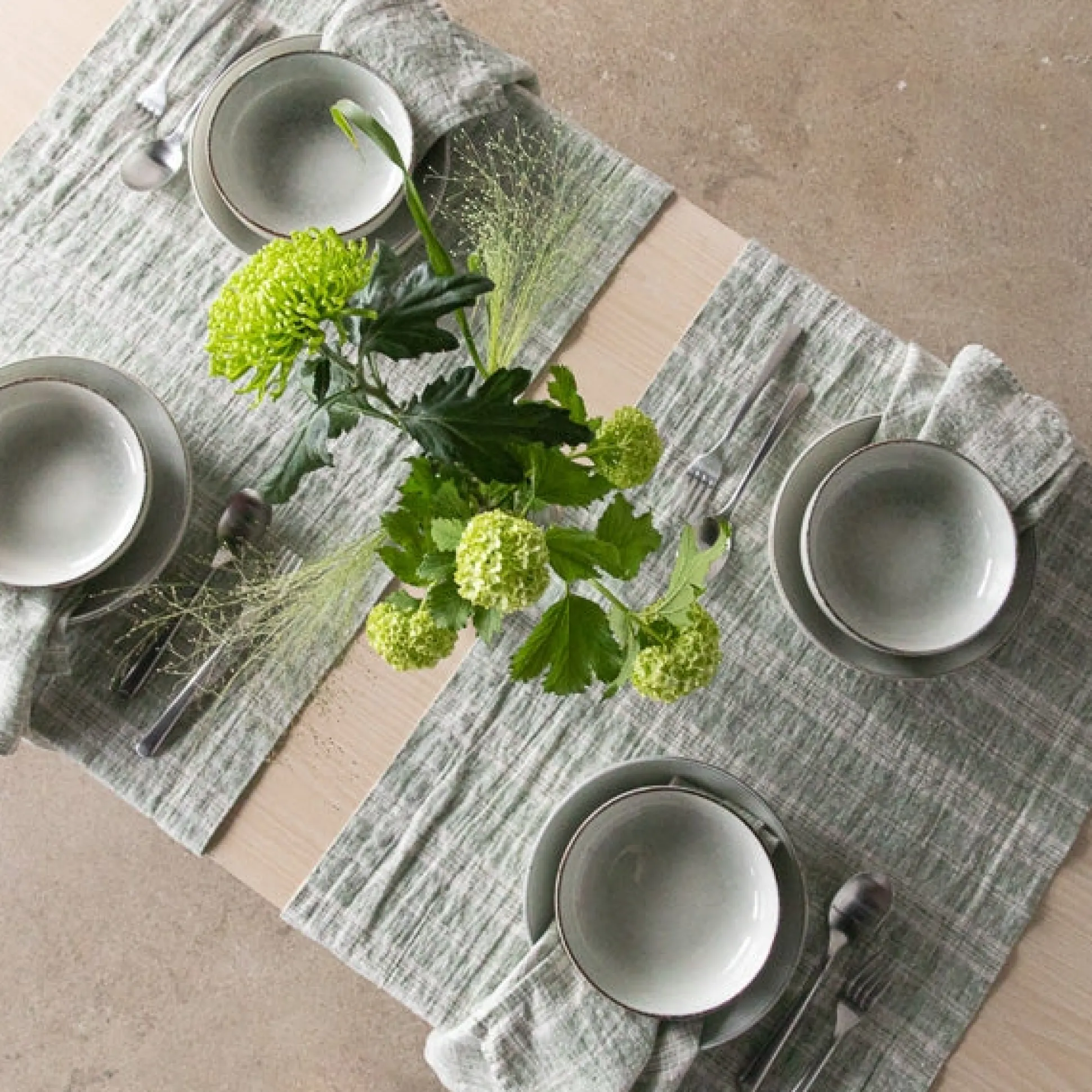 Multistripe Runner, Forest Green and Natural^Be Home Discount