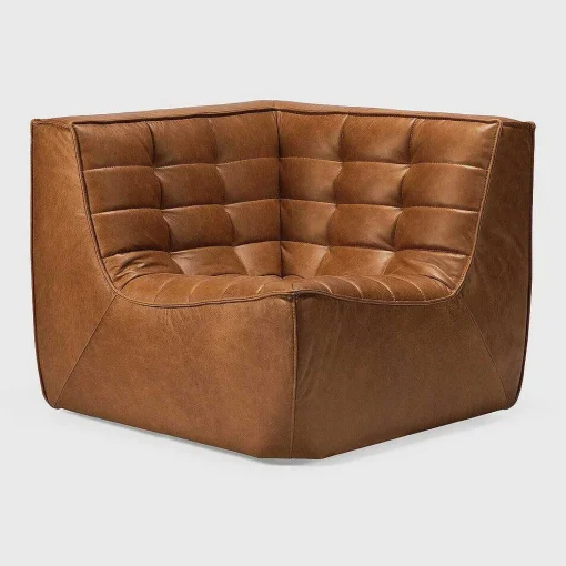 N701 Corner Sofa, Old Saddle Leather