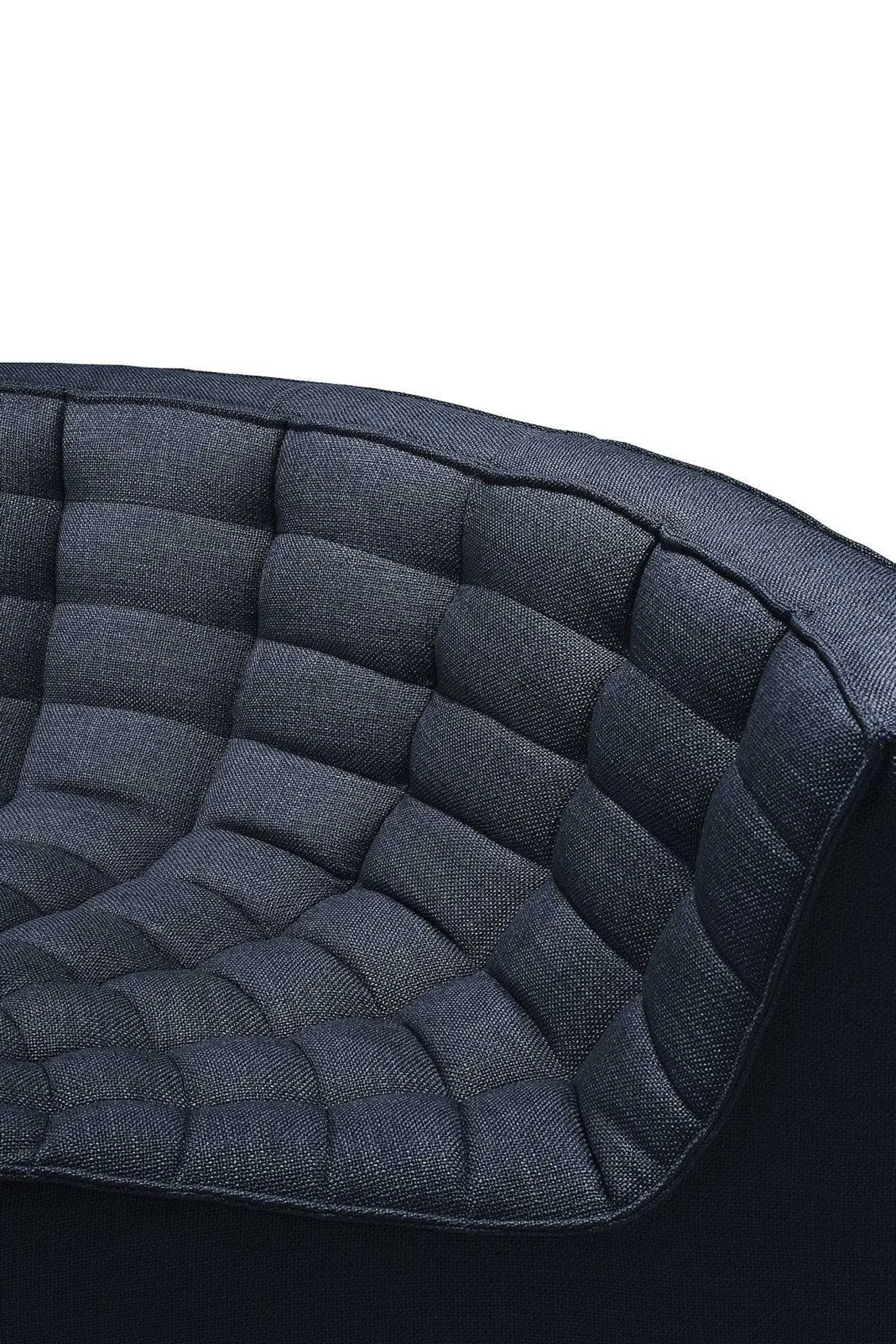 N701 Round Corner Eco Fabric Sofa, Graphite
