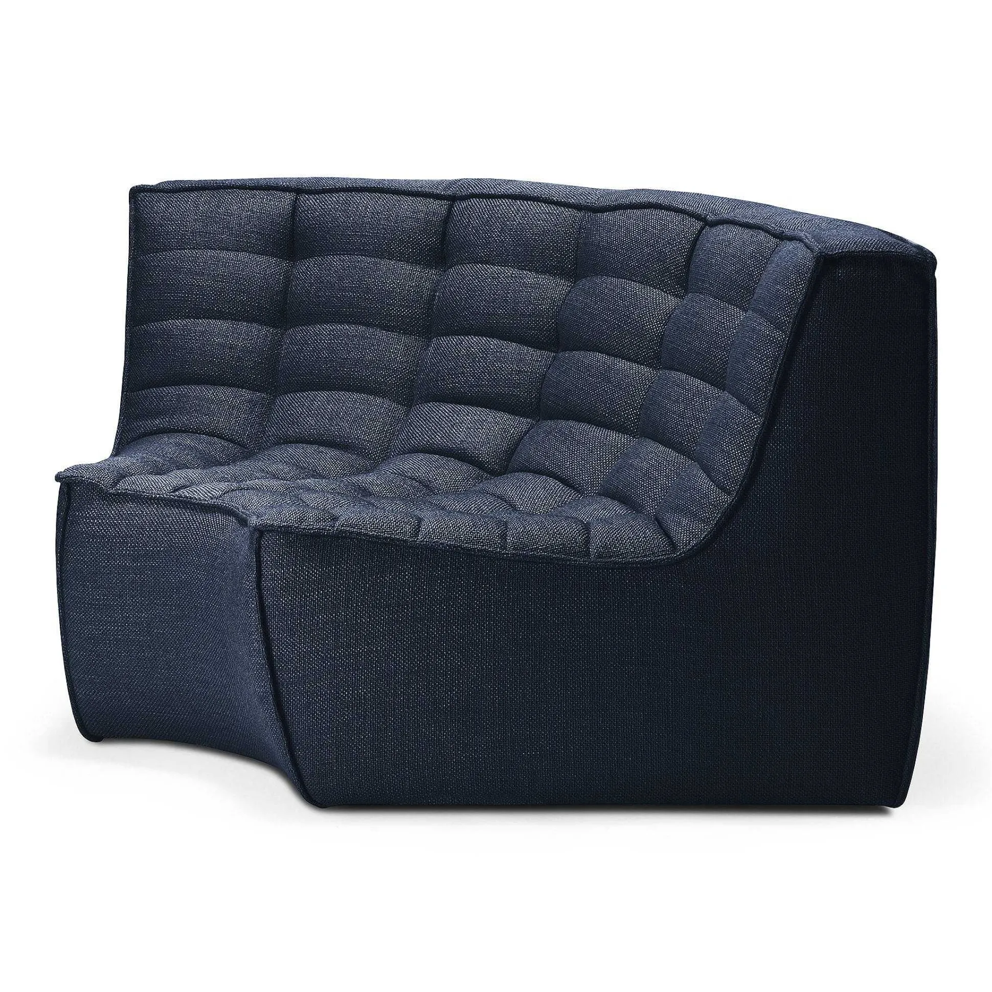 N701 Round Corner Eco Fabric Sofa, Graphite