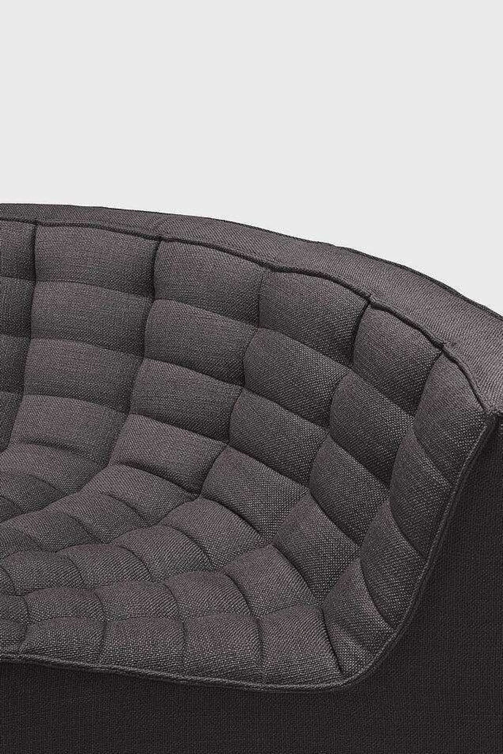 N701 Round Corner Sofa, Dark Grey