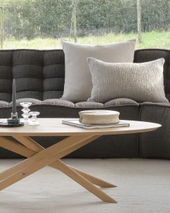 N701 Round Corner Sofa, Dark Grey