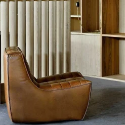 N701 Single Seater Sofa, Old Saddle Leather