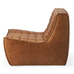 N701 Single Seater Sofa, Old Saddle Leather