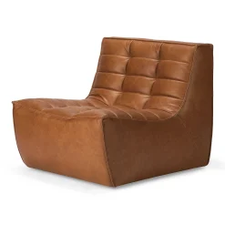 N701 Single Seater Sofa, Old Saddle Leather