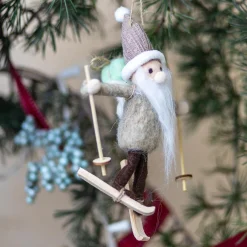 Nordic Skier Santa Ornament^Be Home Sale