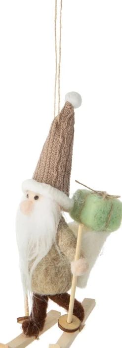 Nordic Skier Santa Ornament^Be Home Sale