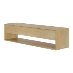 Nordic Solid Oak Media Console, 71