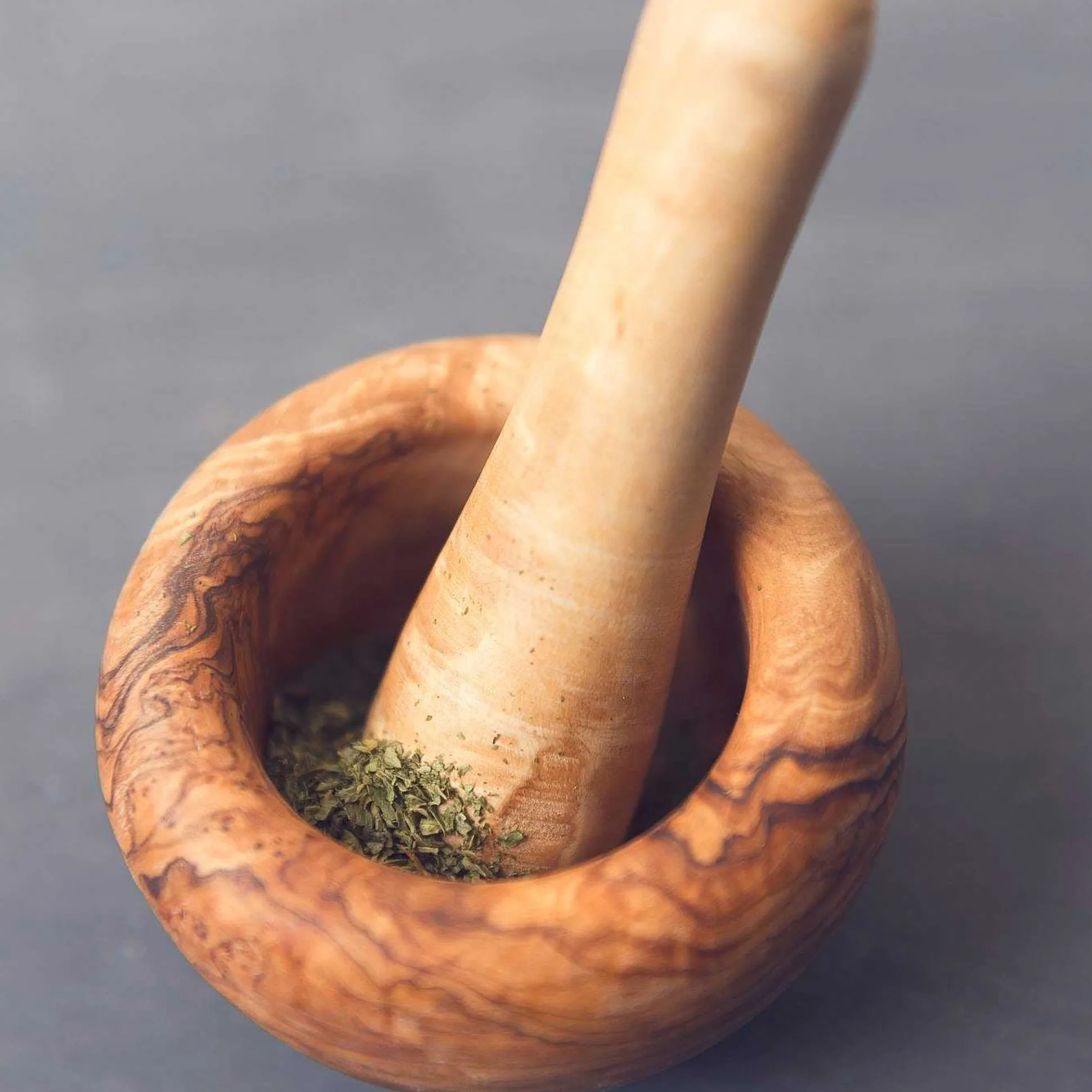Olive Wood Mortar & Pestle