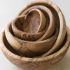 Olive Wood Nesting Bowls, Set of 6