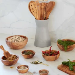 Olive Wood Nesting Bowls, Set of 6