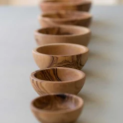 Olive Wood Nesting Bowls, Set of 6