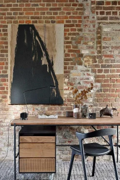 Oscar Solid Teak Desk, 55.5