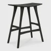 Osso Bar Stool, Varnished Oak, Black