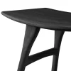 Osso Stool, Varnished Oak, Black