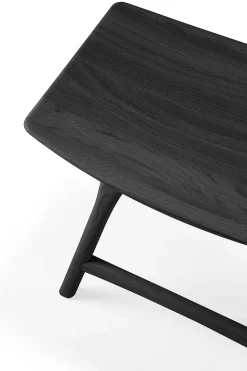 Osso Stool, Varnished Oak, Black