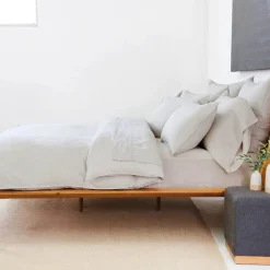 Parker Linen King Sham Set, Flax^Be Home Shop