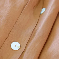 Parker Linen Queen Duvet Set, Terra Cotta^Be Home Cheap