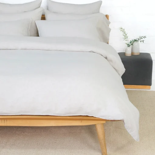 Parker Linen Standard Sham Set, Flax^Be Home Store