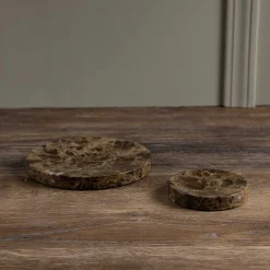 Pesa Marble Tray, Large, Brown