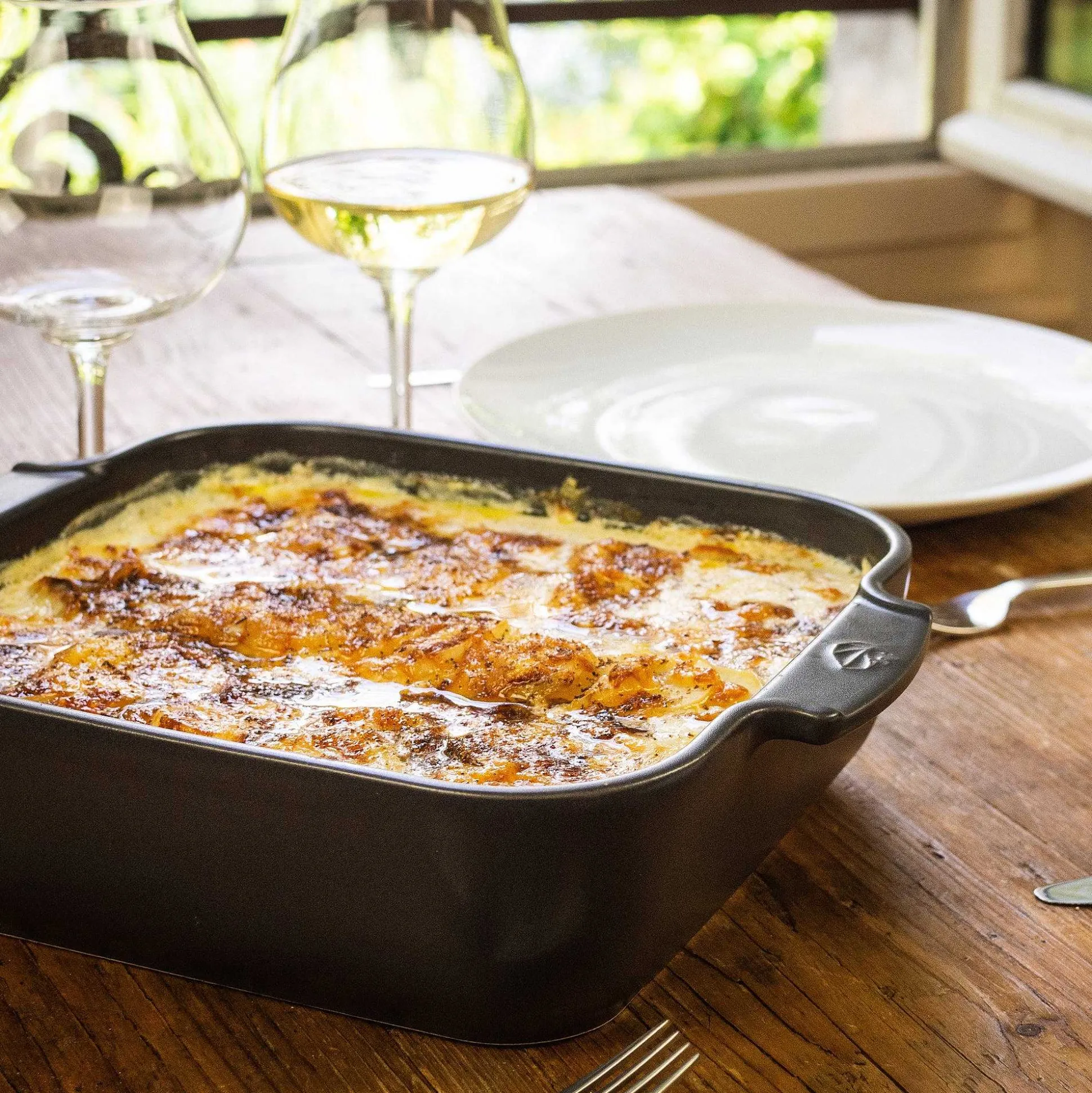 Peugeot Appolia Ceramic 14" Square Baker, Slate