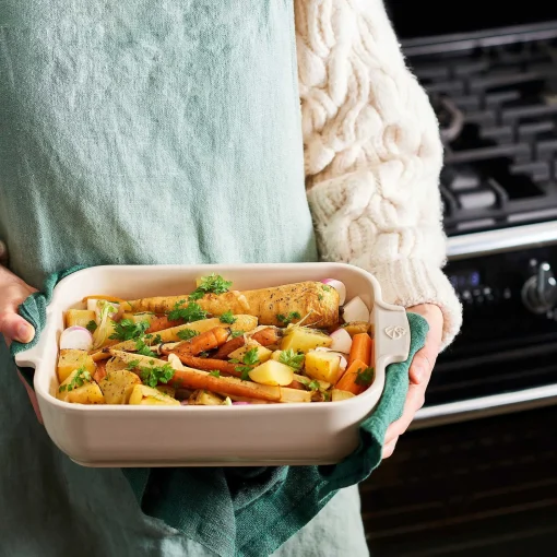 Peugeot Appolia Ceramic 16" Rectangular Baker, Ecru