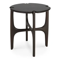 Pi Side Table, Dark Mahogany