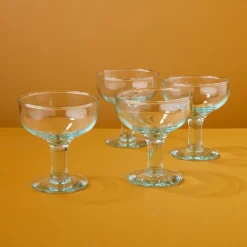 Premium Recycled Coupe Glass, Set of 4^Be Home Clearance