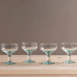 Premium Recycled Coupe Glass, Set of 4^Be Home Clearance