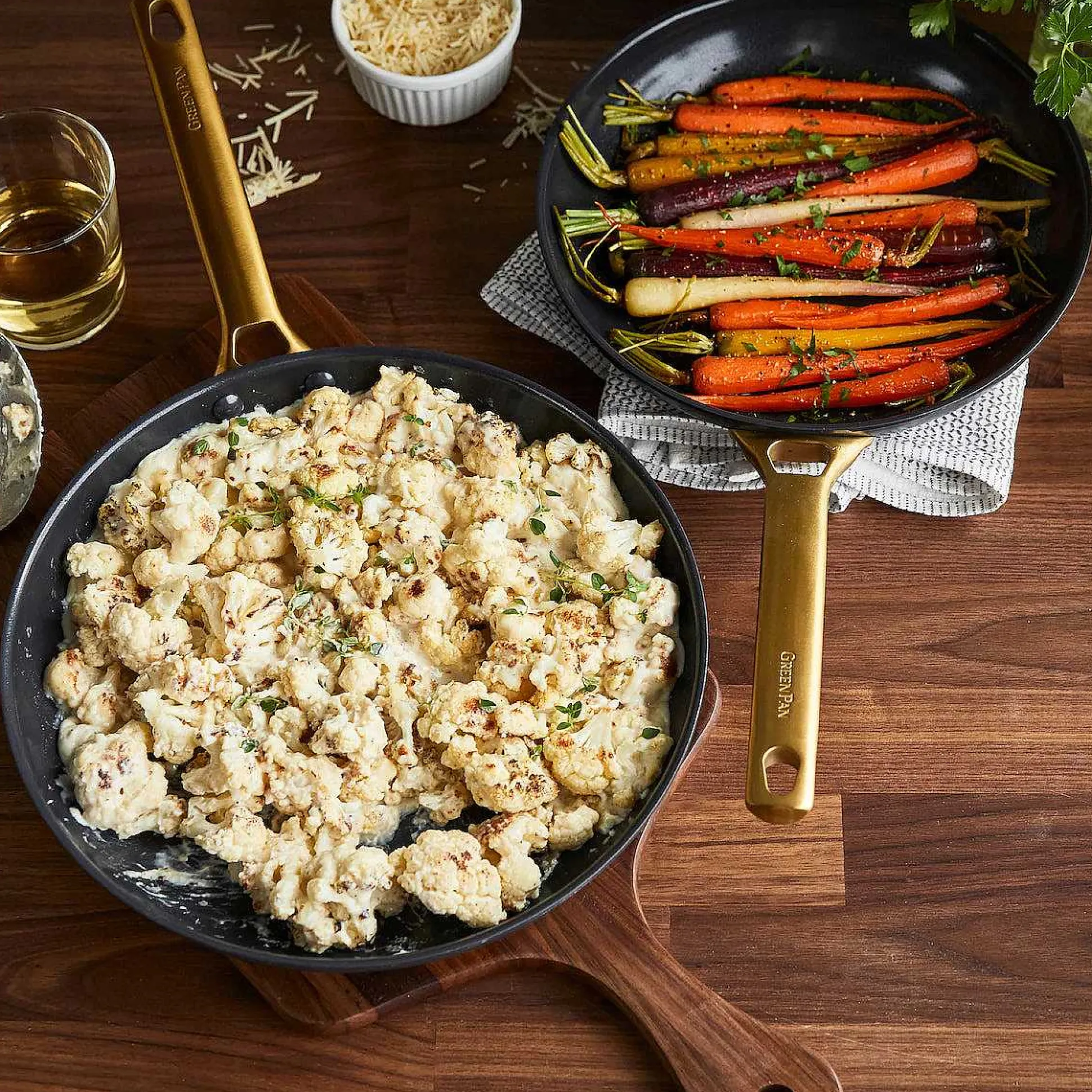 Reserve Cookware 2 Piece Frypan Set, Black