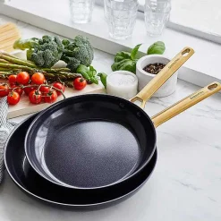 Reserve Cookware 2 Piece Frypan Set, Black