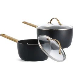Reserve Cookware 4 Piece Pot Set, Black