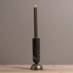 Reversible Candle Holders, Set of 3, Black Marble^Be Home Store