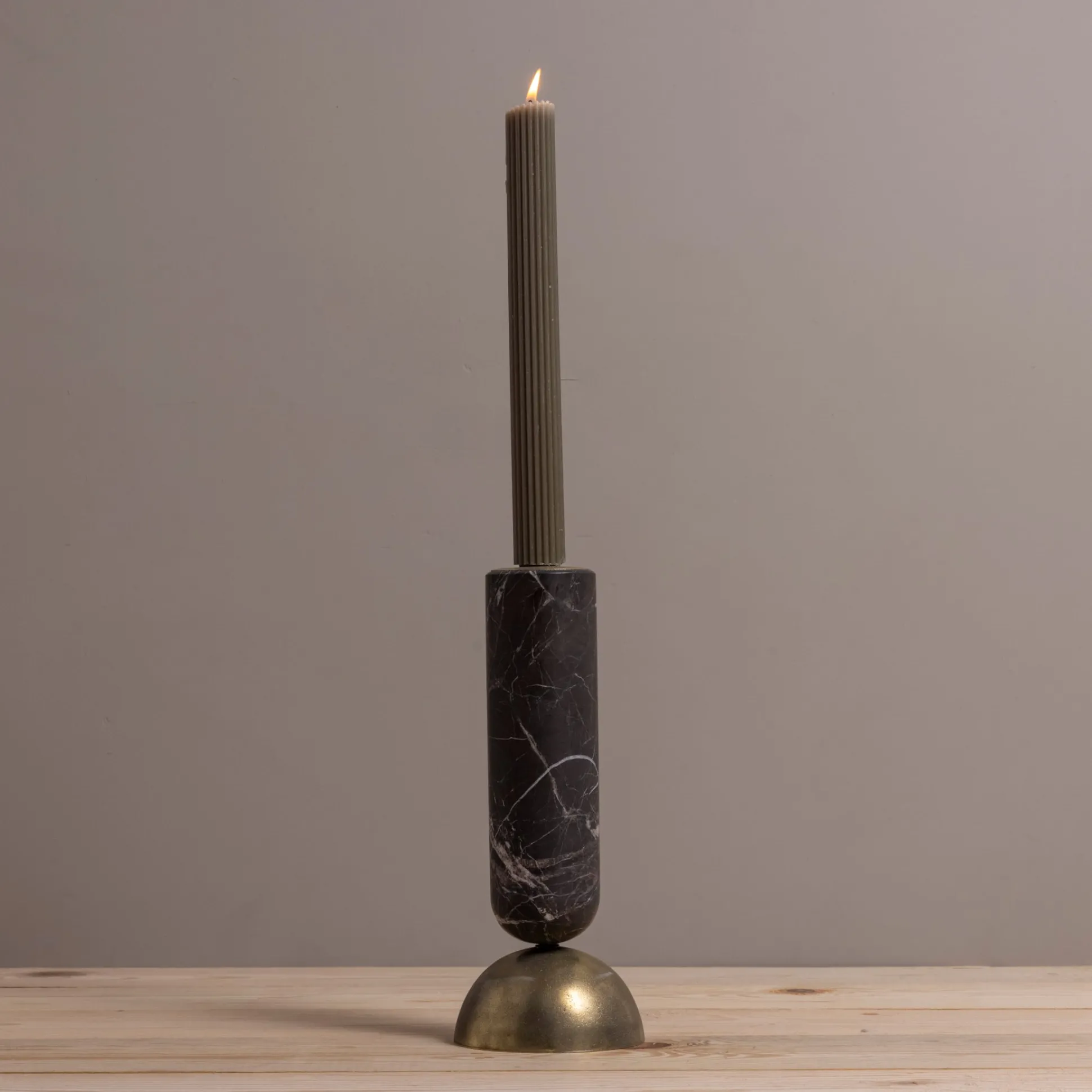 Reversible Candle Holders, Set of 3, Black Marble^Be Home Store