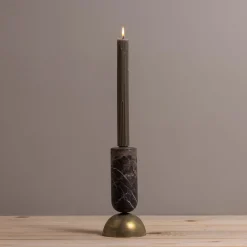 Reversible Candle Holders, Set of 3, Black Marble^Be Home Store