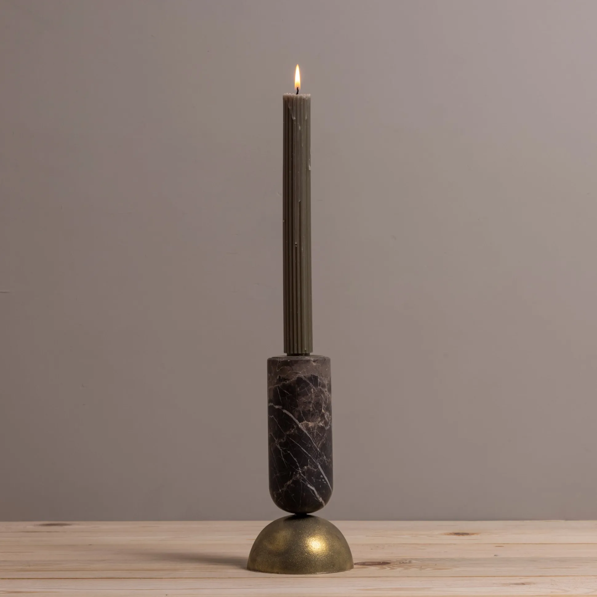 Reversible Candle Holders, Set of 3, Black Marble^Be Home Store