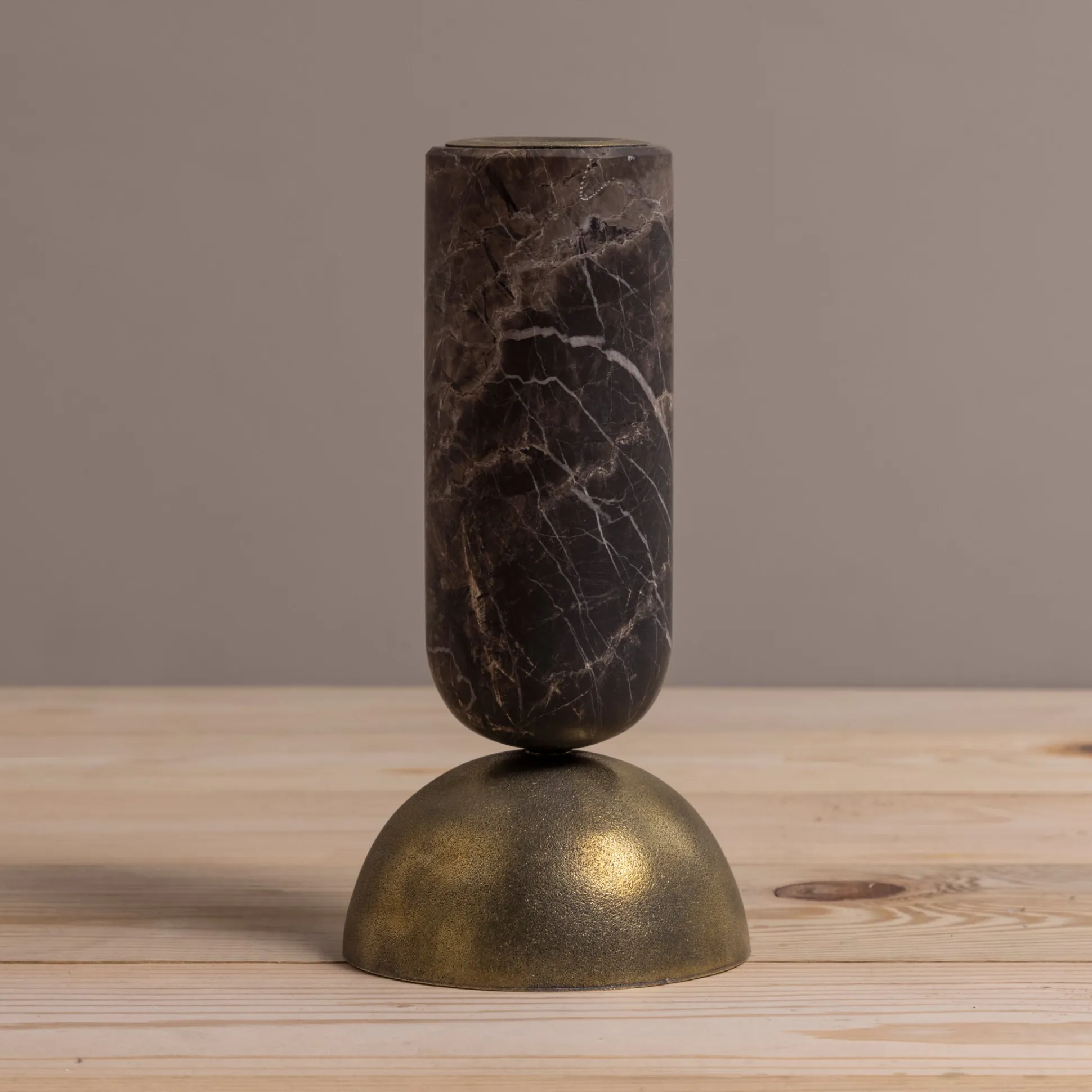Reversible Candle Holders, Set of 3, Black Marble^Be Home Store