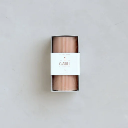 Ribbed Pillar Candle, Petal^Be Home Cheap