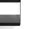Ribbon Solid Black Oak Shelf with Black Metal, 27.5"
