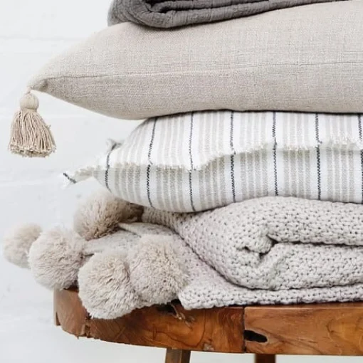 Riley Oversized Throw, Taupe^Be Home Best