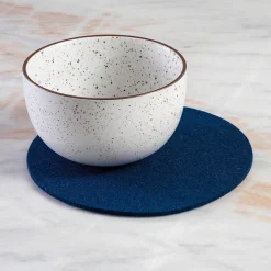 Round Felt Trivet, Marine