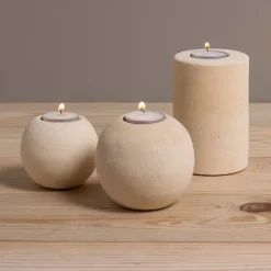 Round Sandstone Tea-light Holder, Large^Be Home Sale