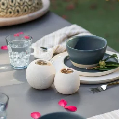 Round Sandstone Tea-light Holder, Small^Be Home Hot