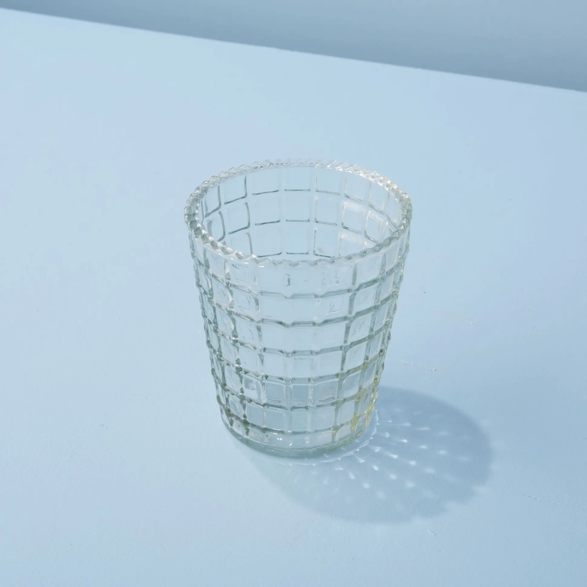 Ruffle Glass Lattice Tumbler, Set of 4^Be Home Store