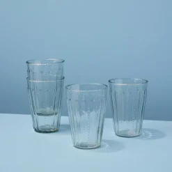 Ruffle Glass Tumbler, Set of 4^Be Home Clearance